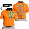 TOO OLD TO RIDE TOO SLOW TO DIE - CUSTOM NAME - MONSTER ENERGY - ORANGE - POLO SHIRT