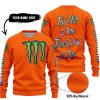 TOO OLD TO RIDE TOO SLOW TO DIE - CUSTOM NAME - MONSTER ENERGY - ORANGE - SWEATER UGLY