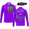 TOO OLD TO RIDE TOO SLOW TO DIE - CUSTOM NAME - MONSTER ENERGY - PURPLE - LONG SLEEVE POLO SHIRT
