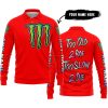 TOO OLD TO RIDE TOO SLOW TO DIE - CUSTOM NAME - MONSTER ENERGY - RED - LONG SLEEVE POLO SHIRT