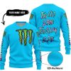 TOO OLD TO RIDE TOO SLOW TO DIE - CUSTOM NAME - MONSTER ENERGY - SKY BLUE - SWEATER UGLY