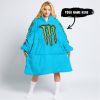TOO OLD TO RIDE TOO SLOW TO DIE - CUSTOM NAME - MONSTER ENERGY - SKY BLUE - OODIE BLANKET HOODIE