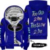 TOO OLD TO RIDE TOO SLOW TO DIE - CUSTOM NAME - POLARIS - NAVY - FLEECE ZIP HOODIE