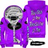 TOO OLD TO RIDE TOO SLOW TO DIE - CUSTOM NAME - POLARIS - PURPLE - FLEECE ZIP HOODIE