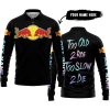 TOO OLD TO RIDE TOO SLOW TO DIE - CUSTOM NAME - REDBULL - BLACK - LONG SLEEVE POLO SHIRT