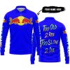 TOO OLD TO RIDE TOO SLOW TO DIE - CUSTOM NAME - REDBULL - BLUE - LONG SLEEVE POLO SHIRT