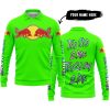TOO OLD TO RIDE TOO SLOW TO DIE - CUSTOM NAME - REDBULL - GREEN - LONG SLEEVE POLO SHIRT