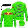 TOO OLD TO RIDE TOO SLOW TO DIE - CUSTOM NAME - REDBULL - GREEN - SWEATER UGLY