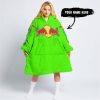 TOO OLD TO RIDE TOO SLOW TO DIE - CUSTOM NAME - REDBULL - GREEN - OODIE BLANKET HOODIE