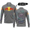 TOO OLD TO RIDE TOO SLOW TO DIE - CUSTOM NAME - REDBULL - GREY - LONG SLEEVE POLO SHIRT