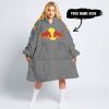 TOO OLD TO RIDE TOO SLOW TO DIE - CUSTOM NAME - REDBULL - GREY - OODIE BLANKET HOODIE