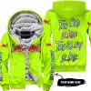 TOO OLD TO RIDE TOO SLOW TO DIE - CUSTOM NAME - REDBULL - NEON - FLEECE ZIP HOODIE