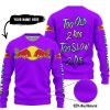 TOO OLD TO RIDE TOO SLOW TO DIE - CUSTOM NAME - REDBULL - PURPLE - SWEATER UGLY