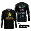 TOO OLD TO RIDE TOO SLOW TO DIE - CUSTOM NAME - ROCKSTAR - BLACK - JERSEY
