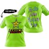 TOO OLD TO RIDE TOO SLOW TO DIE - CUSTOM NAME - ROCKSTAR - GREEN 1 -T-SHIRT