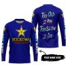 TOO OLD TO RIDE TOO SLOW TO DIE - CUSTOM NAME - ROCKSTAR - NAVY - JERSEY