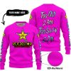 TOO OLD TO RIDE TOO SLOW TO DIE - CUSTOM NAME - ROCKSTAR - PINK - SWEATER UGLY