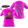 TOO OLD TO RIDE TOO SLOW TO DIE - CUSTOM NAME - ROCKSTAR - PINK - T-SHIRT