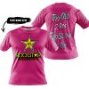 TOO OLD TO RIDE TOO SLOW TO DIE - CUSTOM NAME - ROCKSTAR - PINK 1 - T-SHIRT
