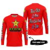 TOO OLD TO RIDE TOO SLOW TO DIE - CUSTOM NAME - ROCKSTAR - RED - JERSEY