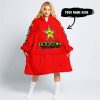 TOO OLD TO RIDE TOO SLOW TO DIE - CUSTOM NAME - ROCKSTAR - RED - OODIE BLANKET HOODIE