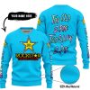 TOO OLD TO RIDE TOO SLOW TO DIE - CUSTOM NAME - ROCKSTAR - SKY BLUE - SWEATER UGLY