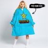 TOO OLD TO RIDE TOO SLOW TO DIE - CUSTOM NAME - ROCKSTAR - SKY BLUE - OODIE BLANKET HOODIE