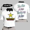TOO OLD TO RIDE TOO SLOW TO DIE - CUSTOM NAME - ROCKSTAR - WHITE - POLO SHIRT