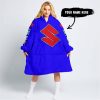 TOO OLD TO RIDE TOO SLOW TO DIE - CUSTOM NAME - SUZUKI - BLUE - OODIE BLANKET HOODIE