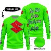 TOO OLD TO RIDE TOO SLOW TO DIE - CUSTOM NAME - SUZUKI - GREEN - SWEATER UGLY