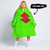 TOO OLD TO RIDE TOO SLOW TO DIE - CUSTOM NAME - SUZUKI - GREEN - OODIE BLANKET HOODIE