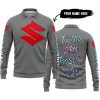 TOO OLD TO RIDE TOO SLOW TO DIE - CUSTOM NAME - SUZUKI - GREY - LONG SLEEVE POLO SHIRT