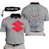 TOO OLD TO RIDE TOO SLOW TO DIE - CUSTOM NAME - SUZUKI - GREY - POLO SHIRT