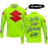 TOO OLD TO RIDE TOO SLOW TO DIE - CUSTOM NAME - SUZUKI - NEON - LONG SLEEVE POLO SHIRT