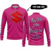 TOO OLD TO RIDE TOO SLOW TO DIE - CUSTOM NAME - SUZUKI - PINK 1 - LONG SLEEVE POLO SHIRT