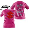 TOO OLD TO RIDE TOO SLOW TO DIE - CUSTOM NAME - SUZUKI - PINK 1 - T-SHIRT