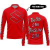 TOO OLD TO RIDE TOO SLOW TO DIE - CUSTOM NAME - SUZUKI - RED - LONG SLEEVE POLO SHIRT