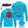 TOO OLD TO RIDE TOO SLOW TO DIE - CUSTOM NAME - SUZUKI - SKY BLUE - SWEATER UGLY