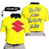 TOO OLD TO RIDE TOO SLOW TO DIE - CUSTOM NAME - SUZUKI - YELLOW - POLO SHIRT