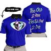TOO OLD TO RIDE TOO SLOW TO DIE - CUSTOM NAME - THOR RACING - NAVY - POLO SHIRT