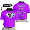 TOO OLD TO RIDE TOO SLOW TO DIE - CUSTOM NAME - THOR RACING - PURPLE - POLO SHIRT