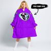 TOO OLD TO RIDE TOO SLOW TO DIE - CUSTOM NAME - THOR RACING - PURPLE - OODIE BLANKET HOODIE