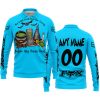 THIS WITCH NEEDS MONSTER ENERGY BEFORE ANY HOCUS POCUS HALLOWEEN - FOX RACING - SKY BLUE - LONG SLEEVE POLO SHIRT