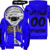 THIS WITCH NEEDS ROCKSTAR ENERGY BEFORE ANY HOCUS POCUS HALLOWEEN - FOX RACING - BLUE  - FLEECE ZIP HOODIE