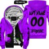 HALLOWEEN WITCH PRINT – FOX RACING – PURPLE - FLEECE ZIP HOODIE