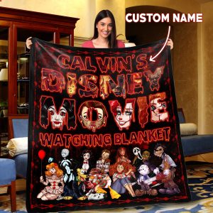 Custom Your Name Horror Fleece Blanket OD82