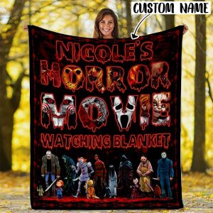 Custom Your Name Horror Fleece Blanket KS91