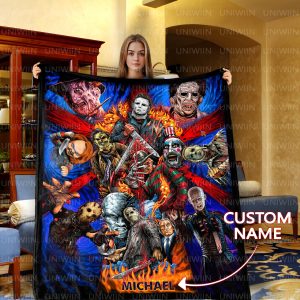 Custom Your Name Horror Fleece Blanket GH92