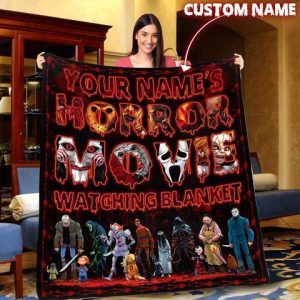 Custom Your Name Horror Fleece Blanket JD62