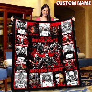 Custom Your Name Horror Fleece Blanket PP27